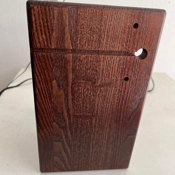 Teslyar Solid Wood Docking Station Nightstand Organizer Holds Phone Keys Watches - Picture 5 of 5